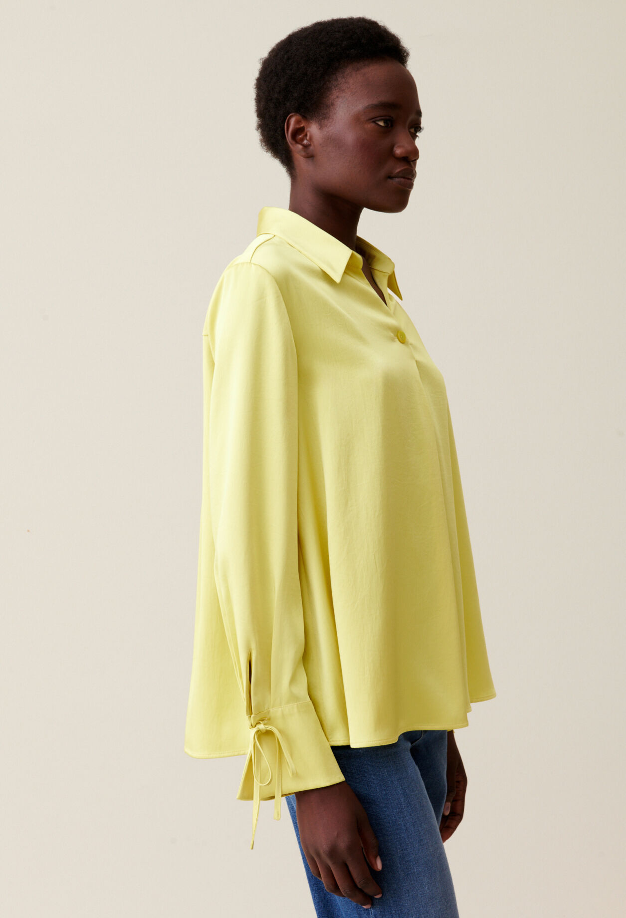 Flowy Blouse with Open Neck