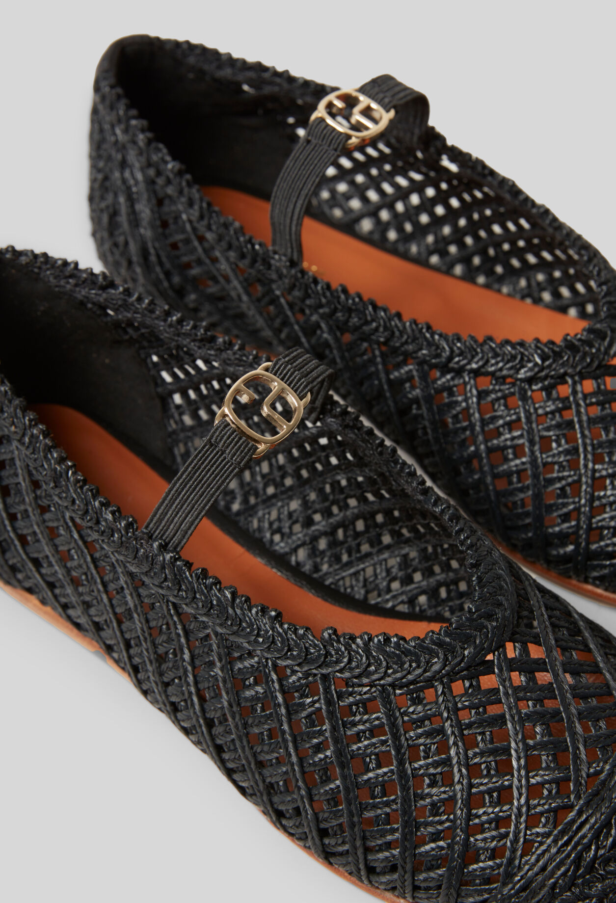 Woven Leather Ballet Flats