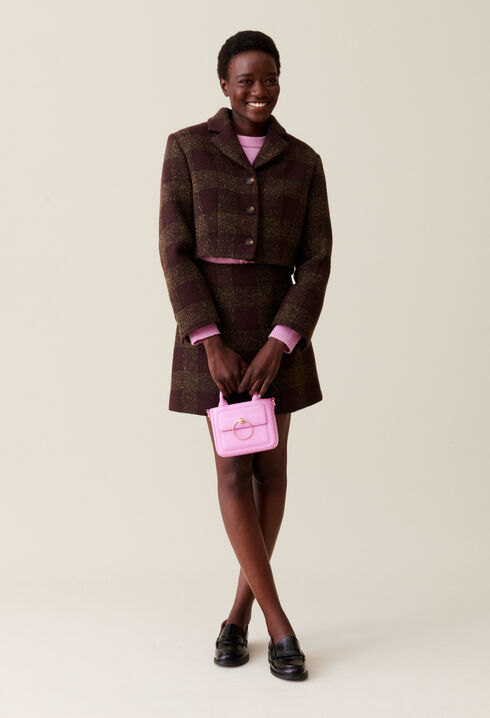 Checked Buttoned Jacket