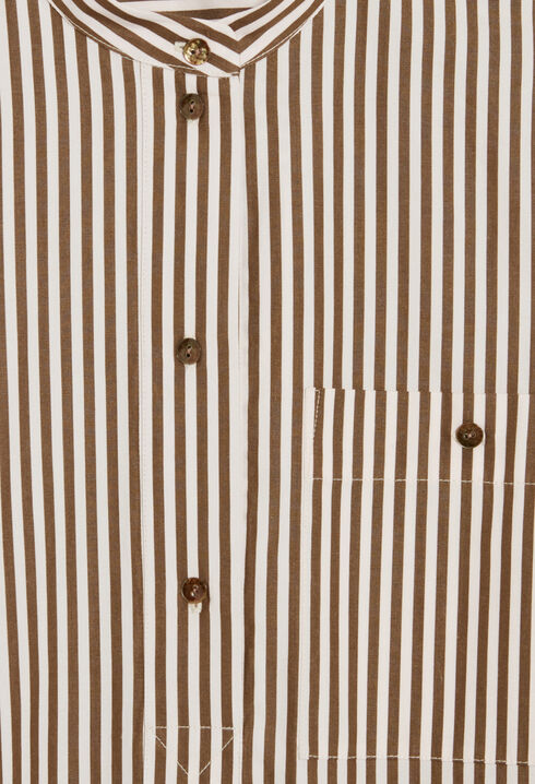 Bronze striped maxi dress