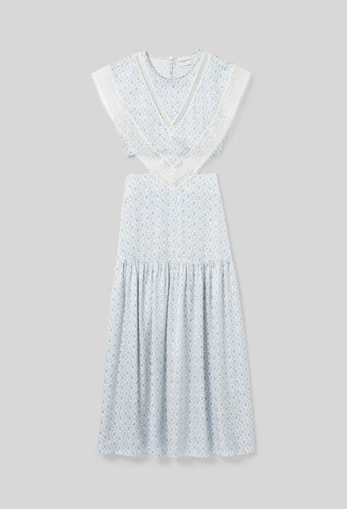 Satin and Lace Maxi Dress
