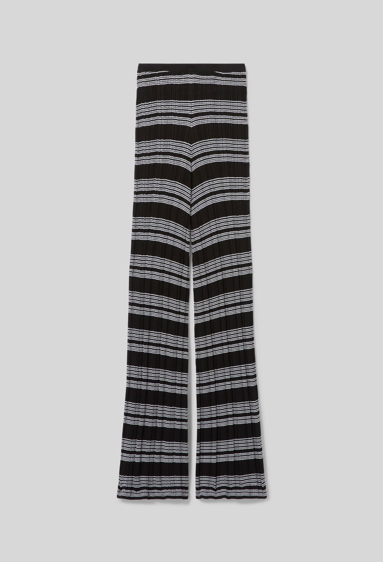 Striped knit trousers