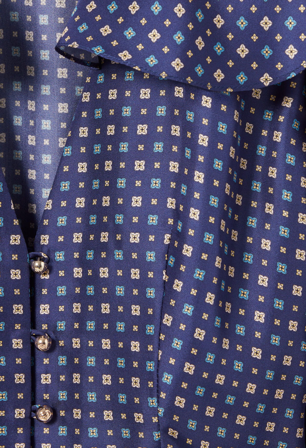 Printed Silk Mini Dress