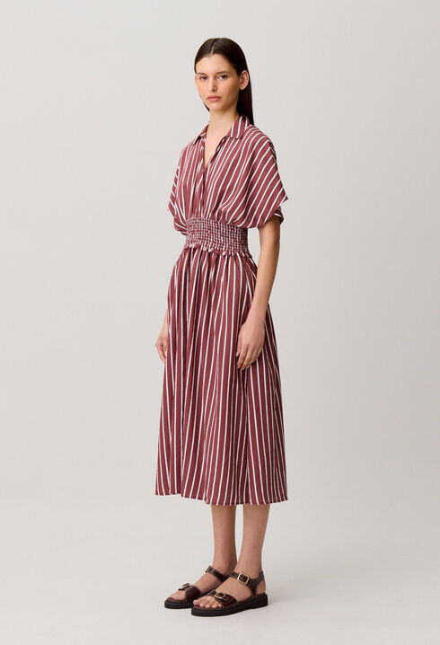 Striped wrap dress