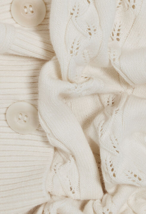 Ecru knitted cardigan