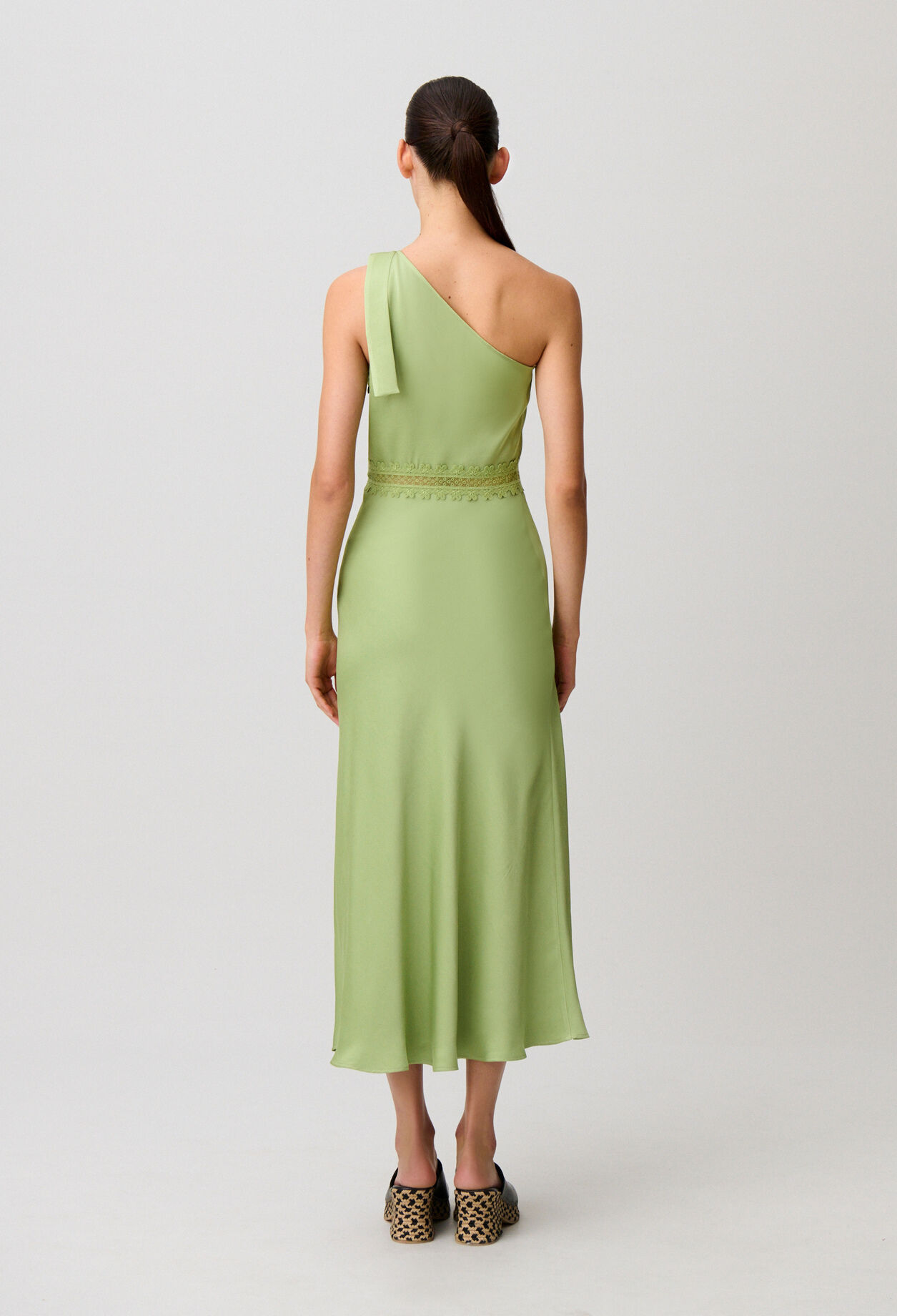 Satin and Lace Maxi Dress