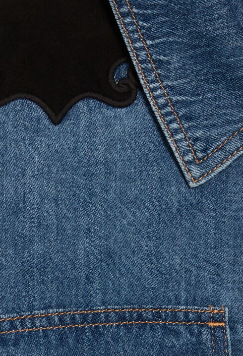 Mid blue denim shirt