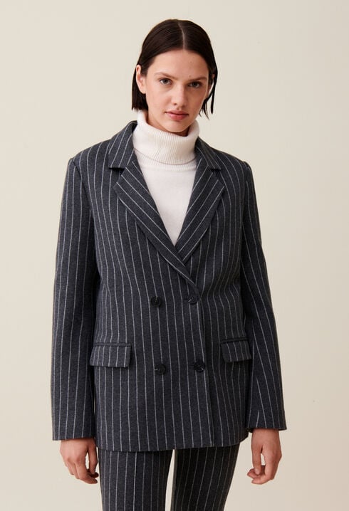 Striped Oversized Blazer