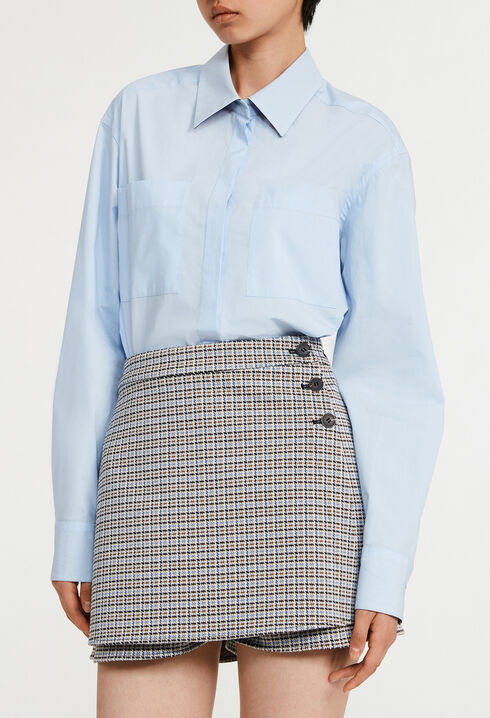 Jupe short portefeuille à motifs