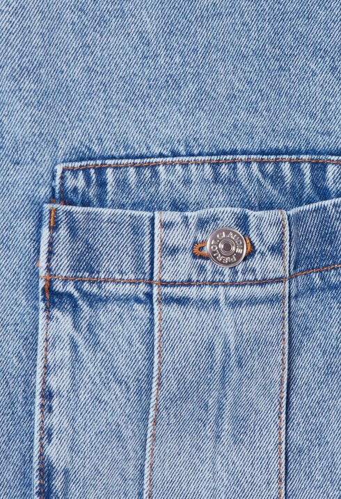 Contrast stitch denim jacket