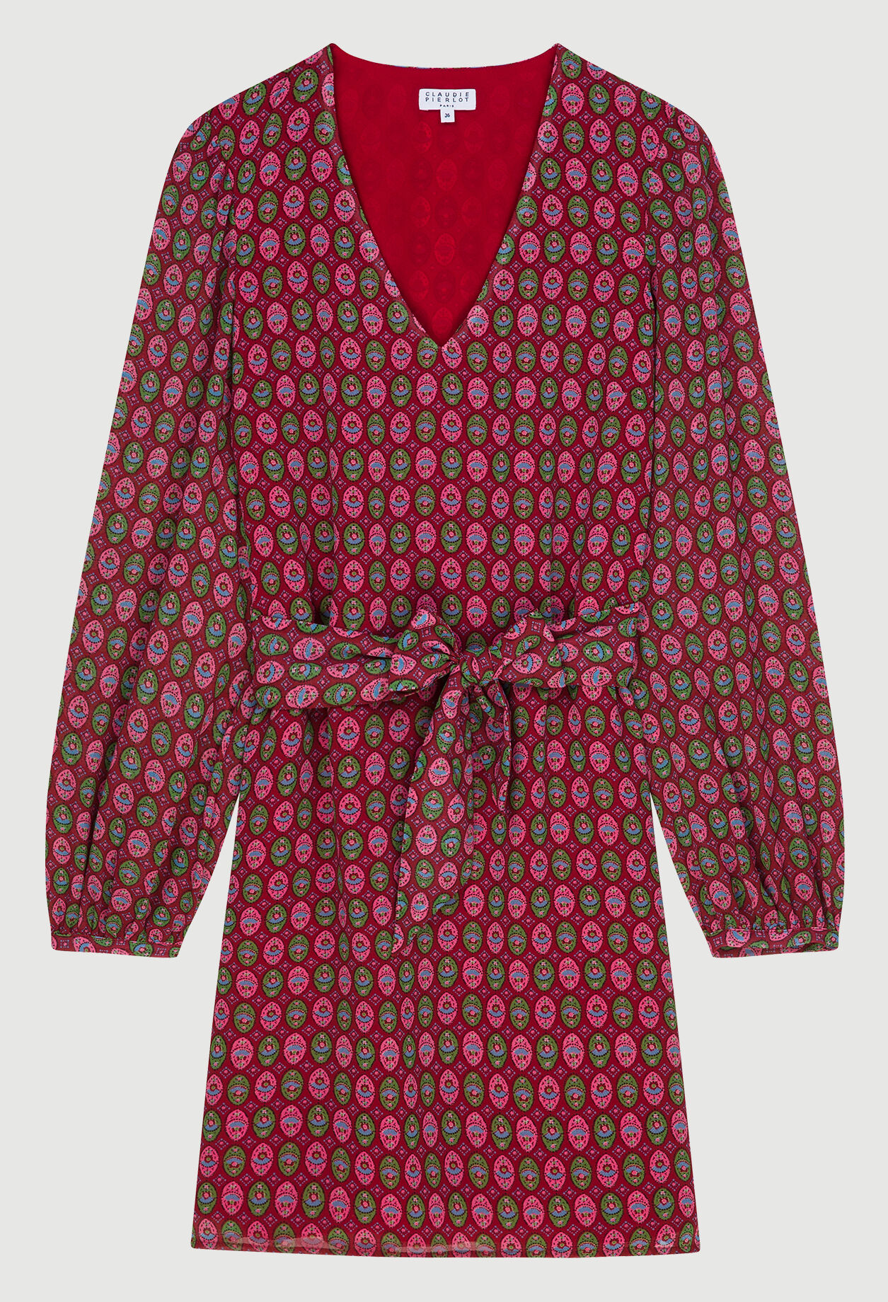 Short dress with balloon sleeves