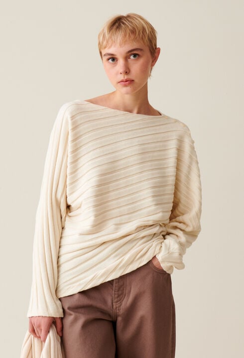 Jumper with removable scarf