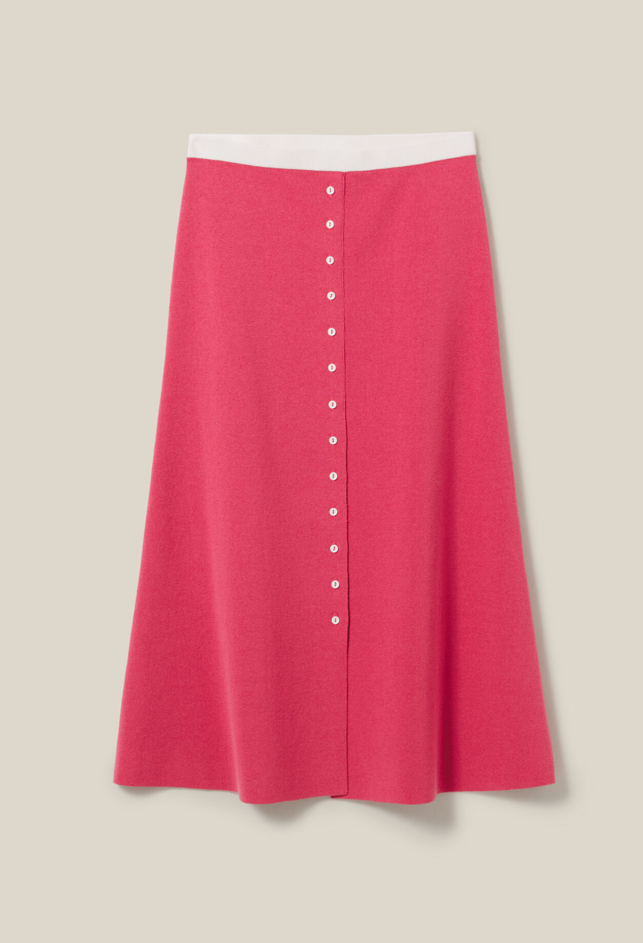 Mid-length knit skirt