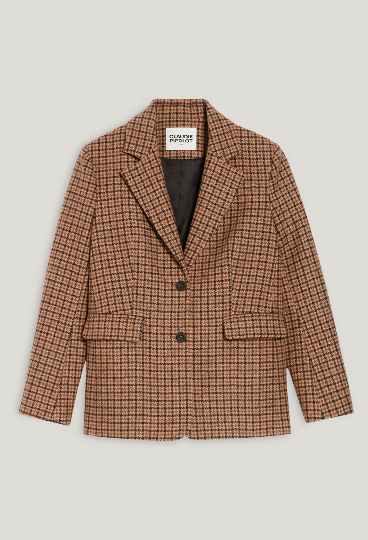 Checked velvet jacket