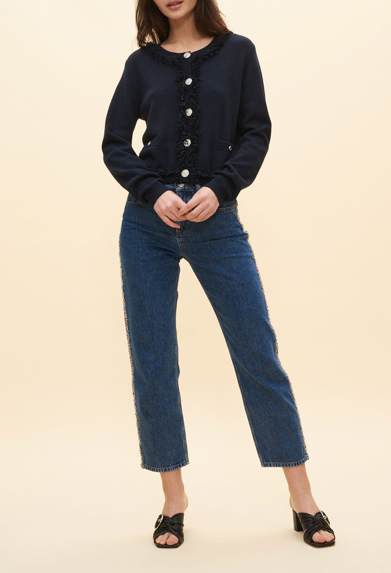 Tweed-effect cardigan