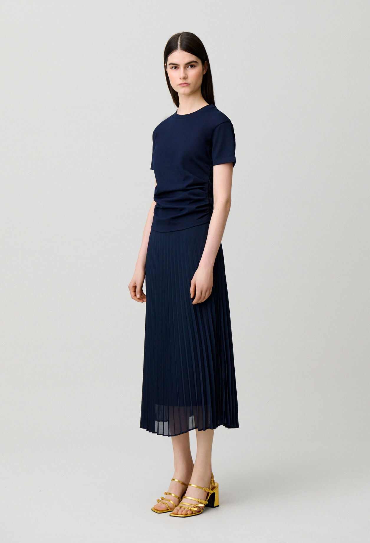 Trompe-l'&oelig;il bi-material dress