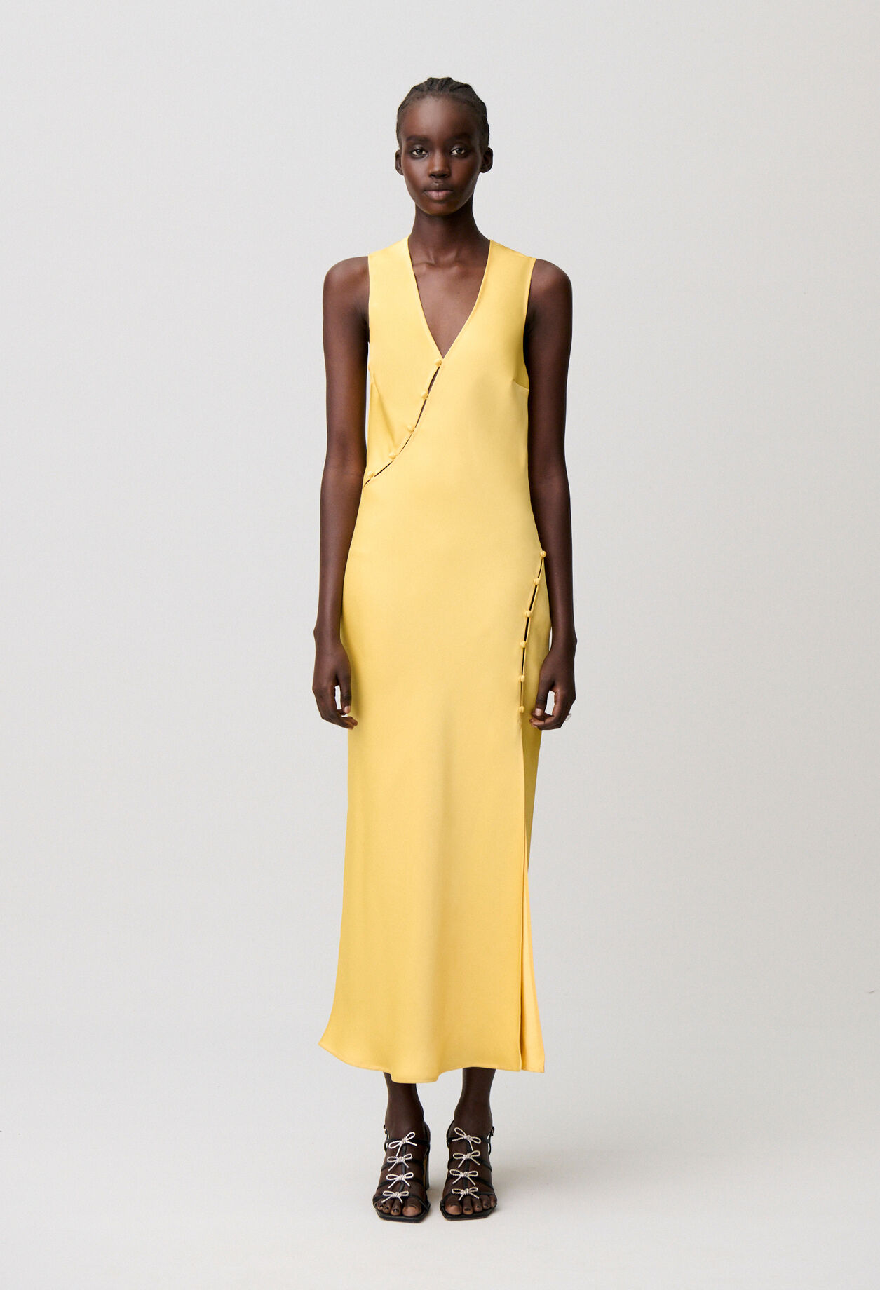 Flowy satin dress