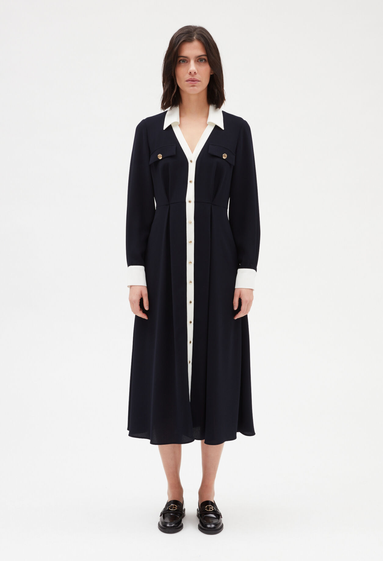 Navy blue mid-length dress Navy blue mid-length dress