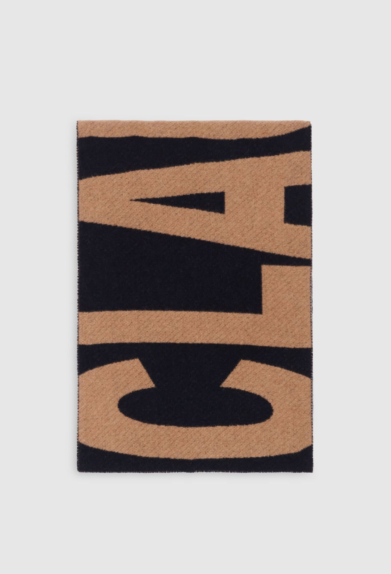 Wool scarf with logo