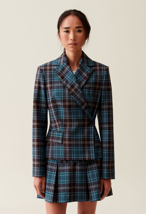 Checked blazer