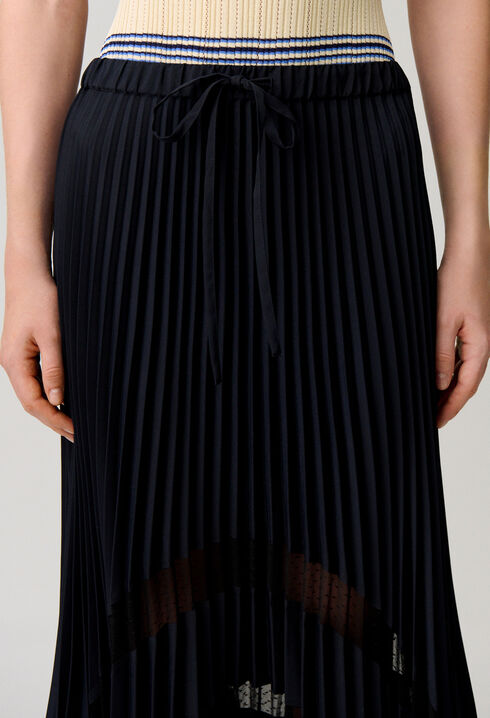 Midi pleated skirt