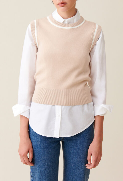 Striped knitted jumper