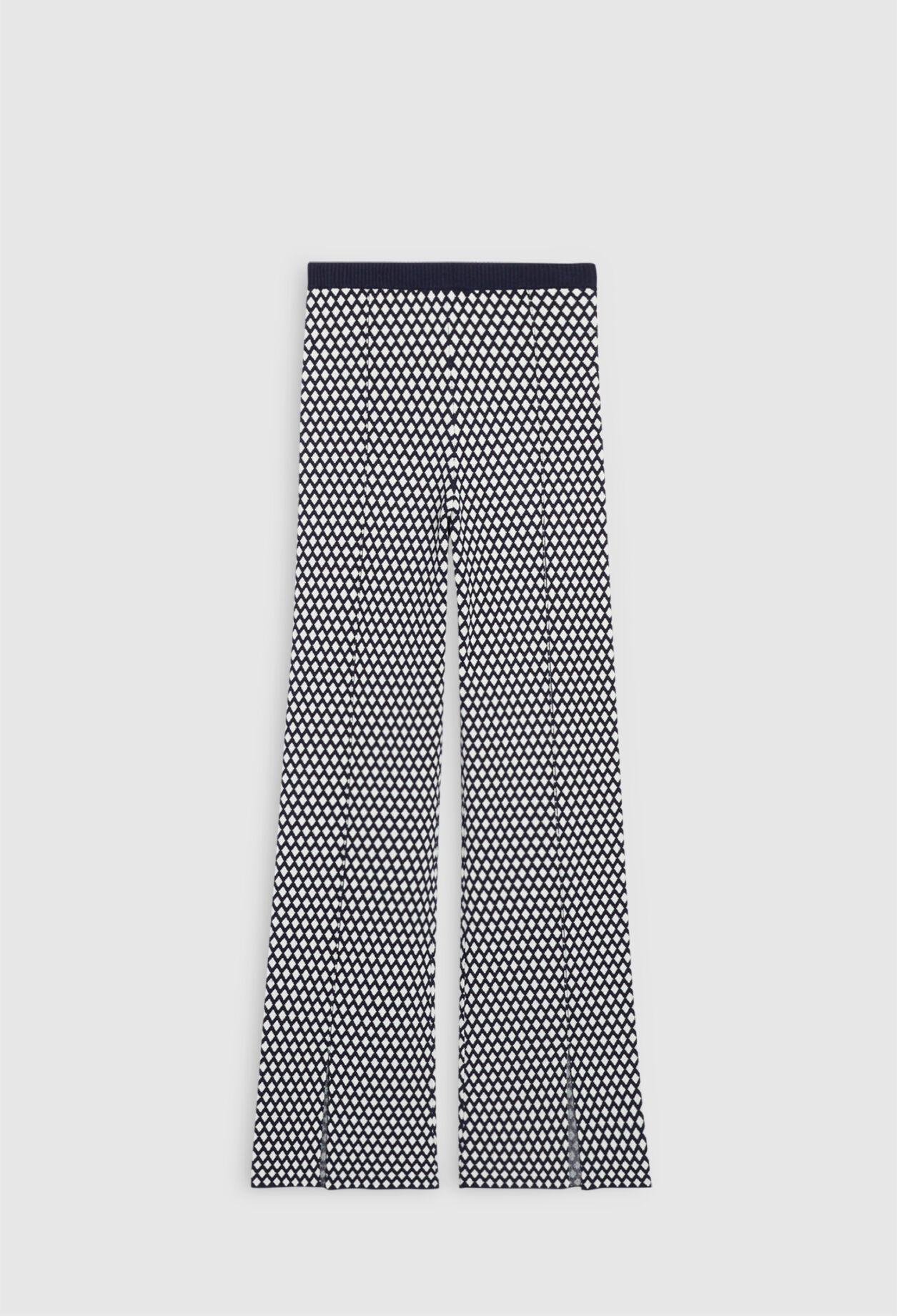 Pantalon maille à motifs graphiques