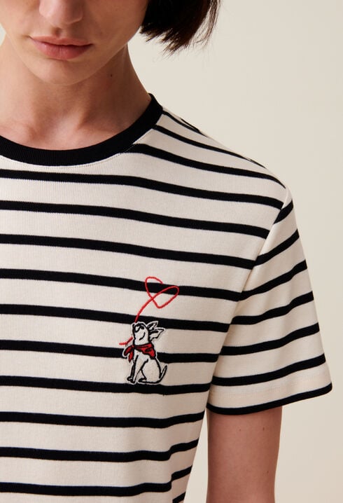 Striped Midi Jean Dress