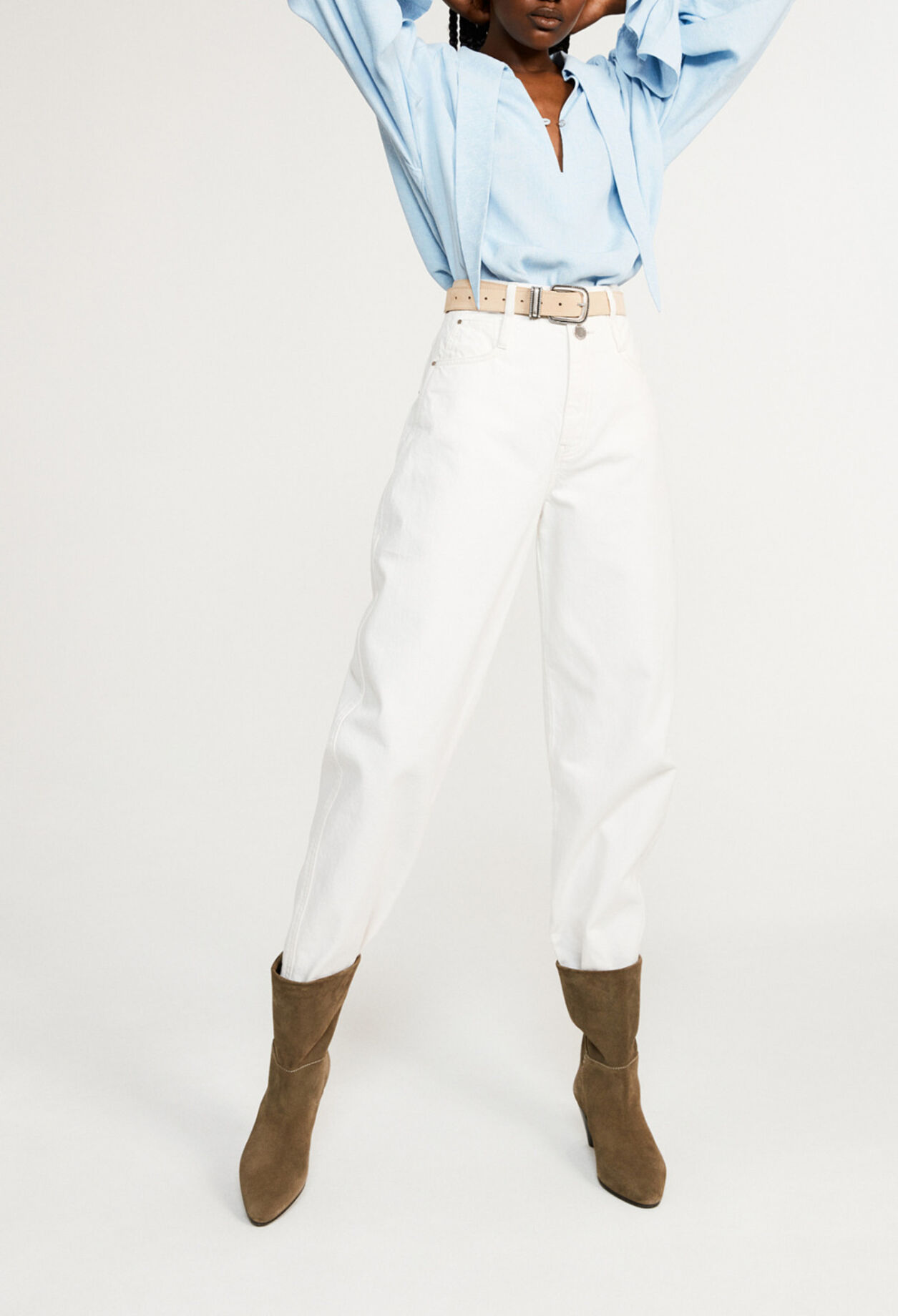 White cotton jeans White cotton jeans
