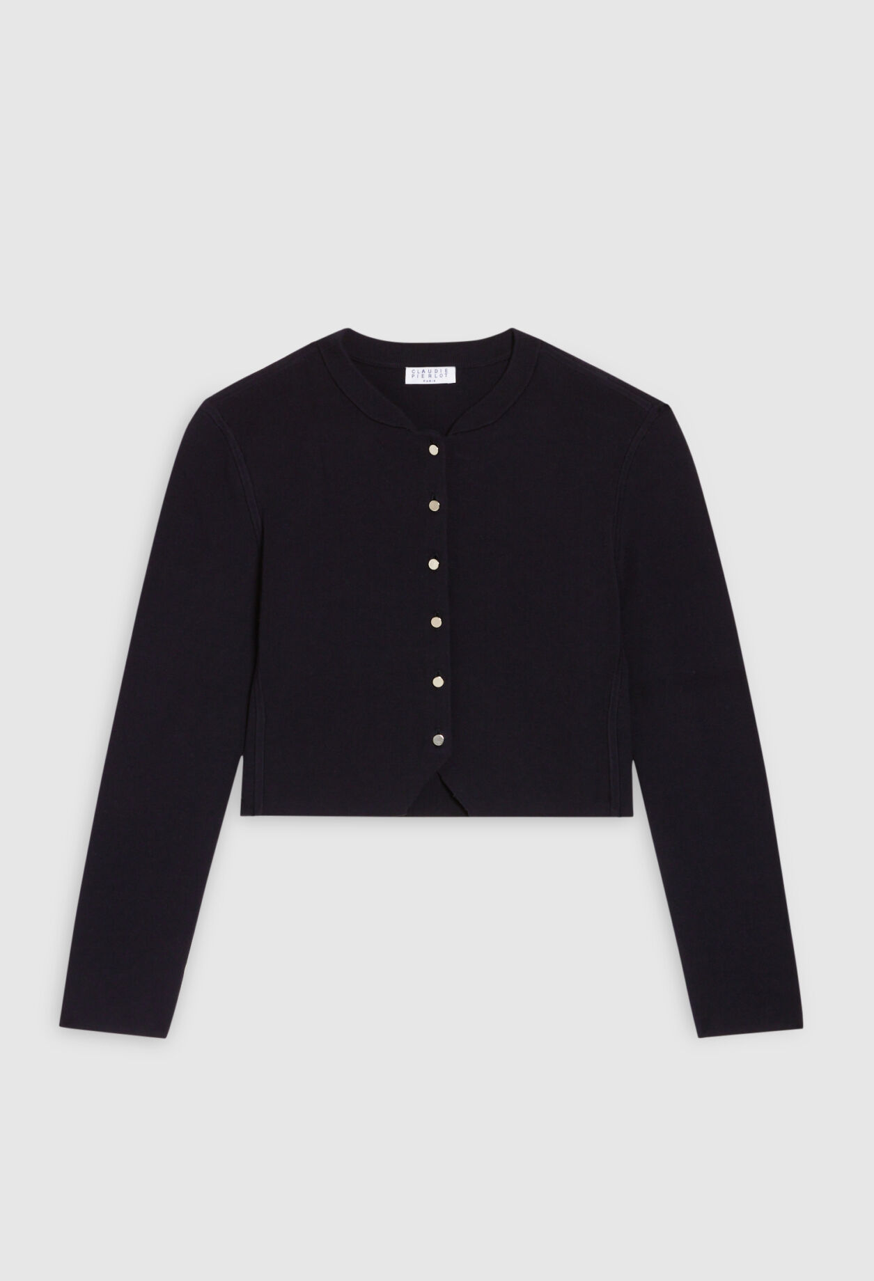 Long-sleeved cropped cardigan