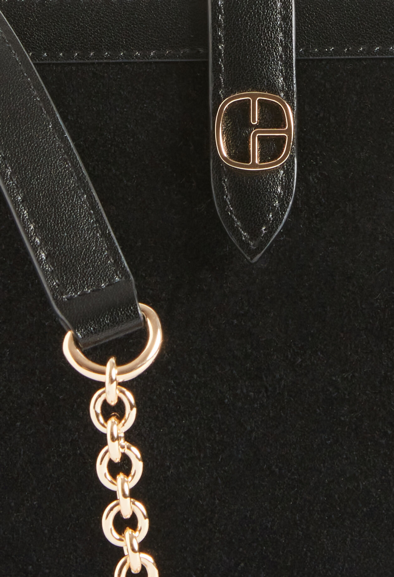 Black suede clutch bag 