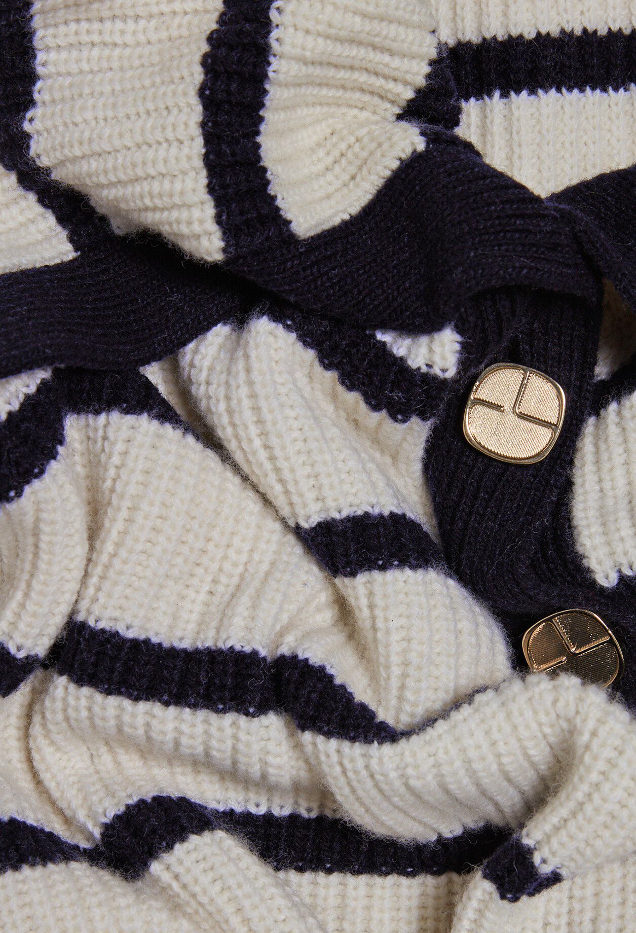 Pull bicolore à rayures laine