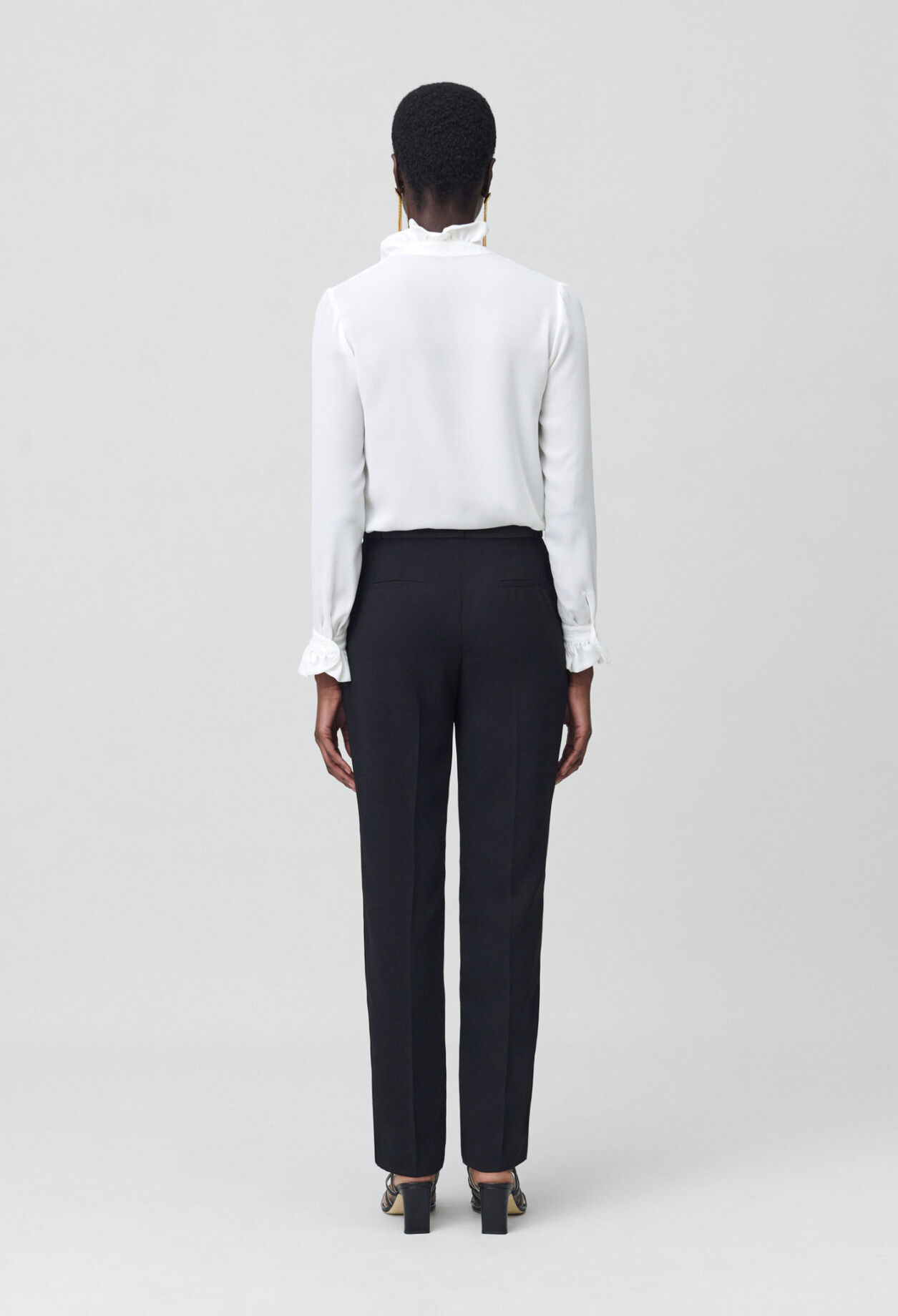 Cigarette-cut Tailored Trousers