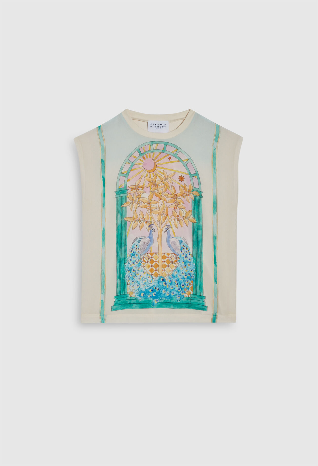 Silk printed t-shirt