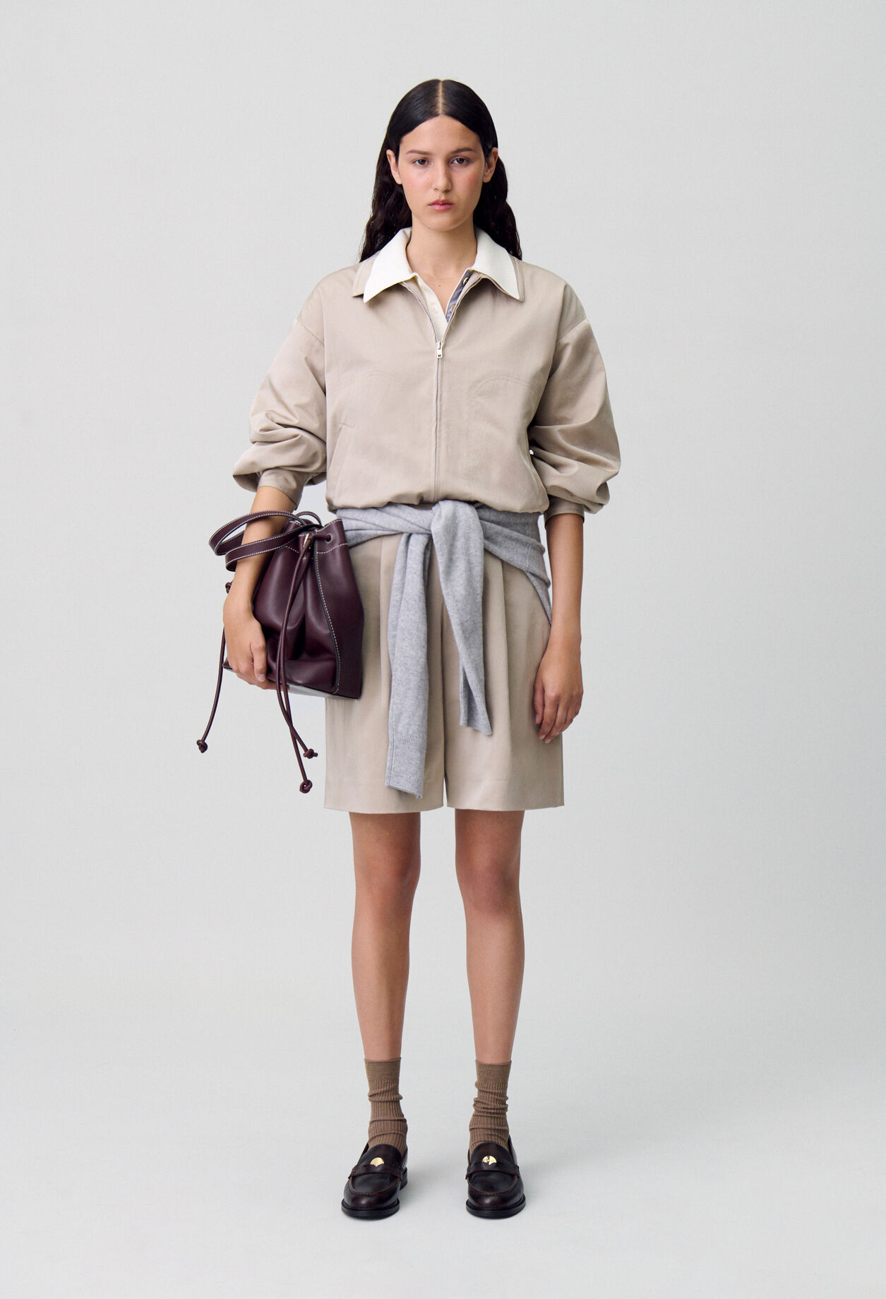 Pleated Bermuda Shorts