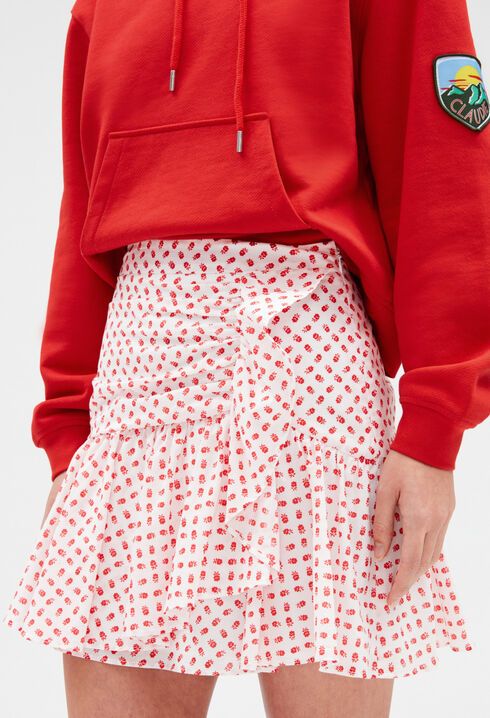 Short ruffled skirt