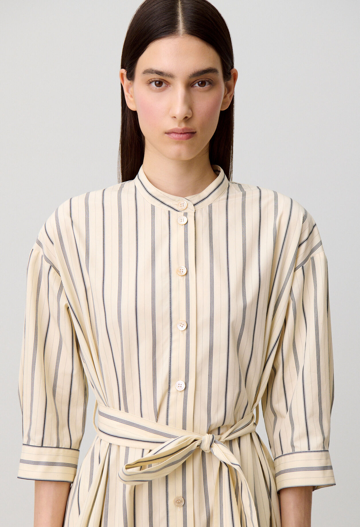 Fitted cotton shirt dress