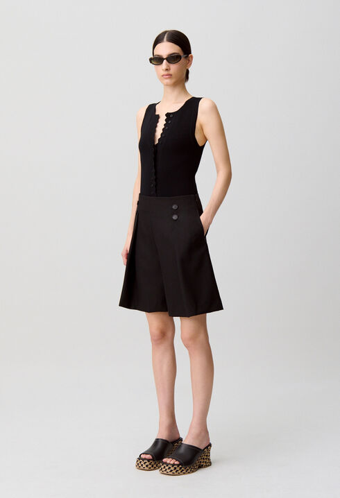 Sleeveless knitted bodysuit