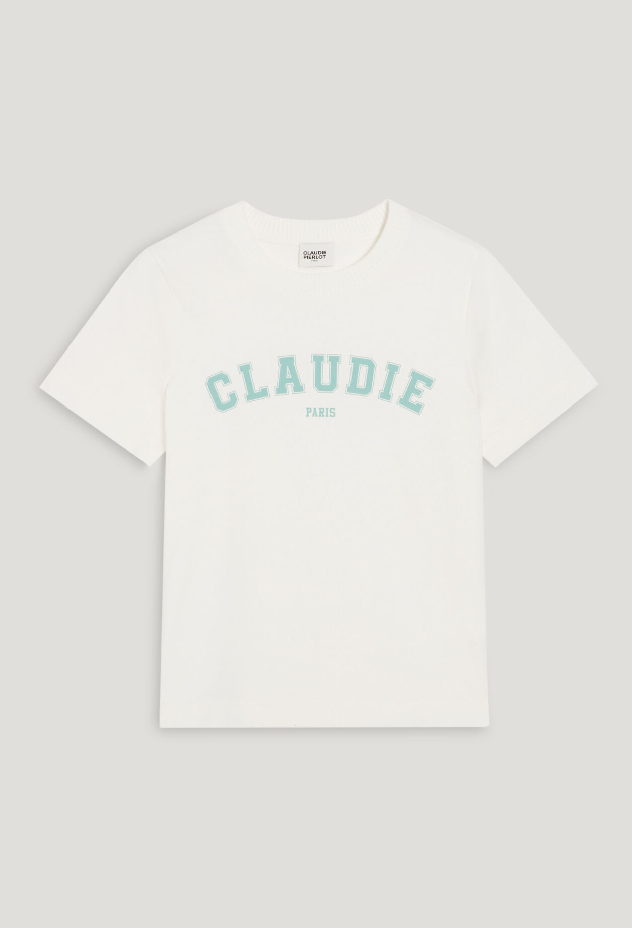 CLAUDIE Paris ecru cotton T-shirt