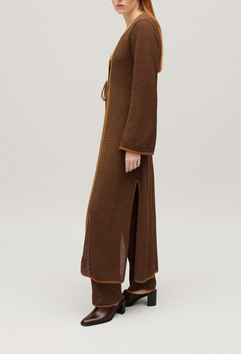 Long brown cardigan
