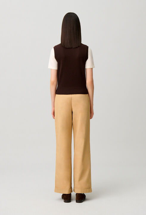 Layered wool jumper