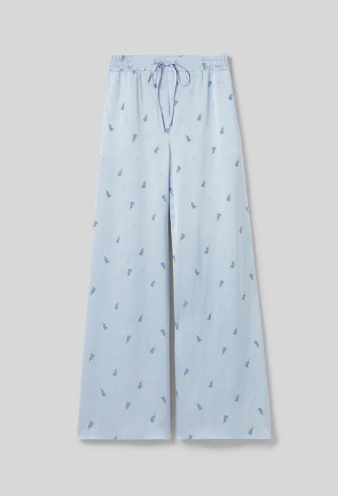 Lightweight satin trousers