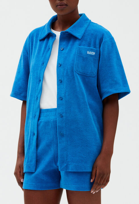 Blue terry shirt