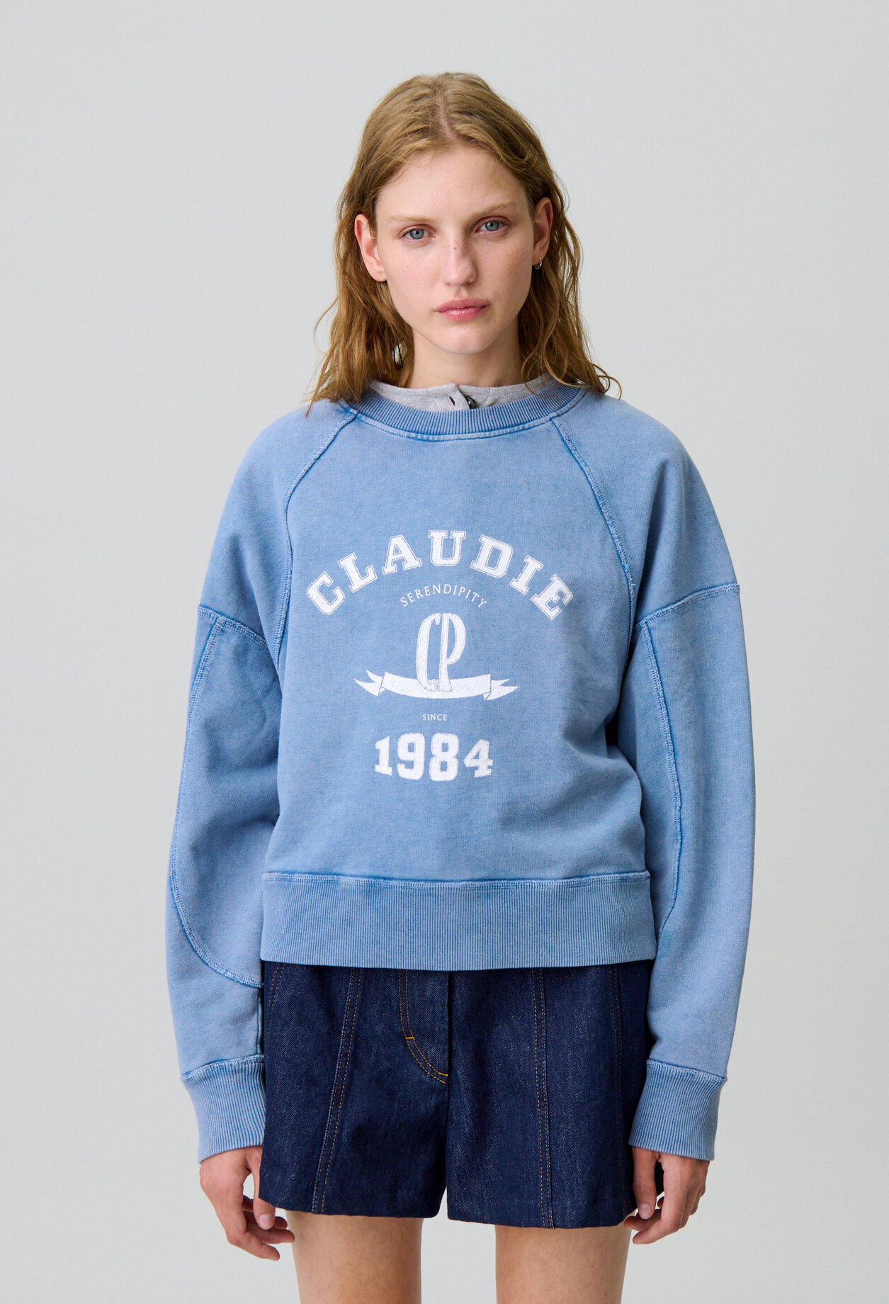 Washed cotton sweatshirt Washed cotton sweatshirt