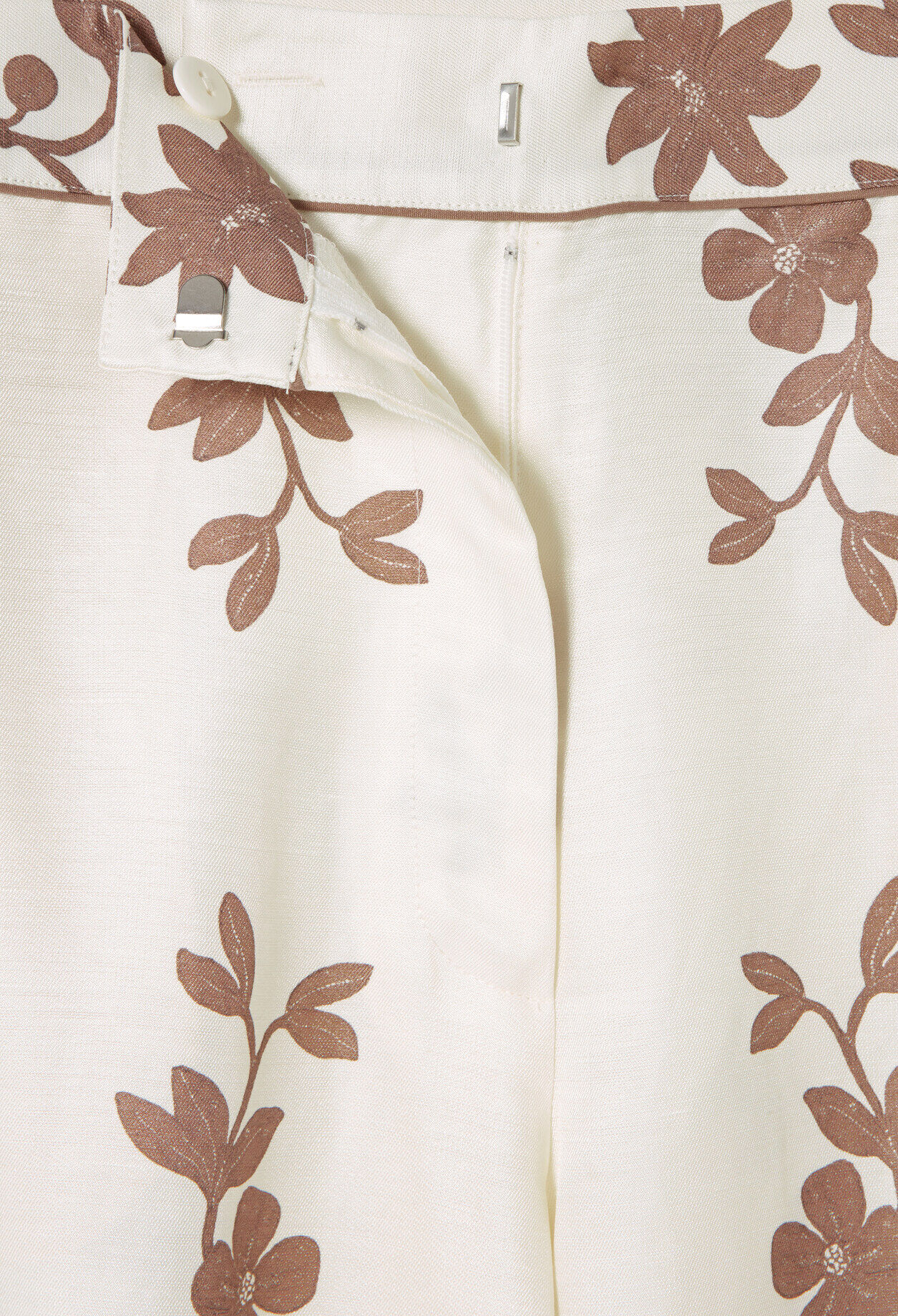 Floral wide-leg trousers