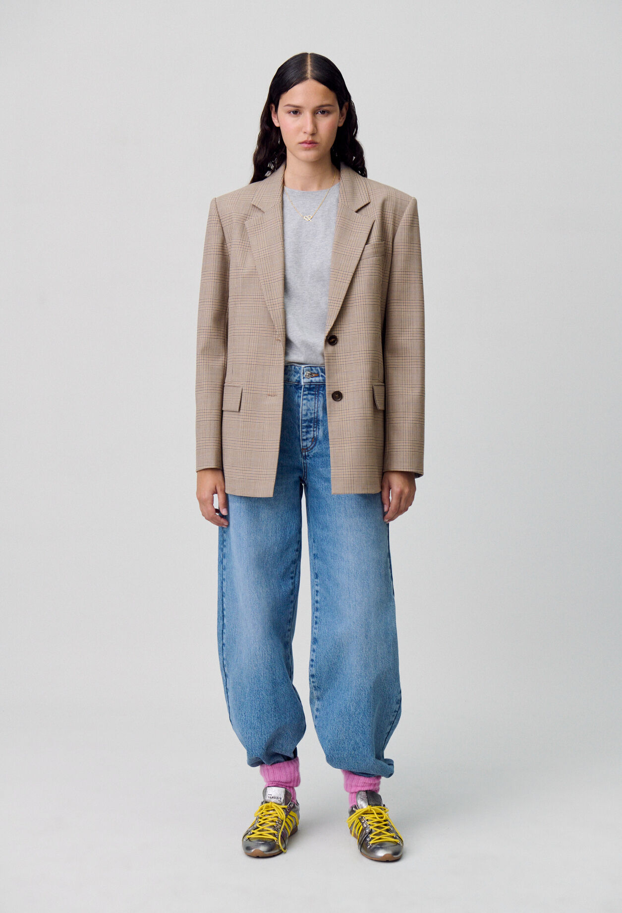 Checked Tailored Blazer Checked Tailored Blazer