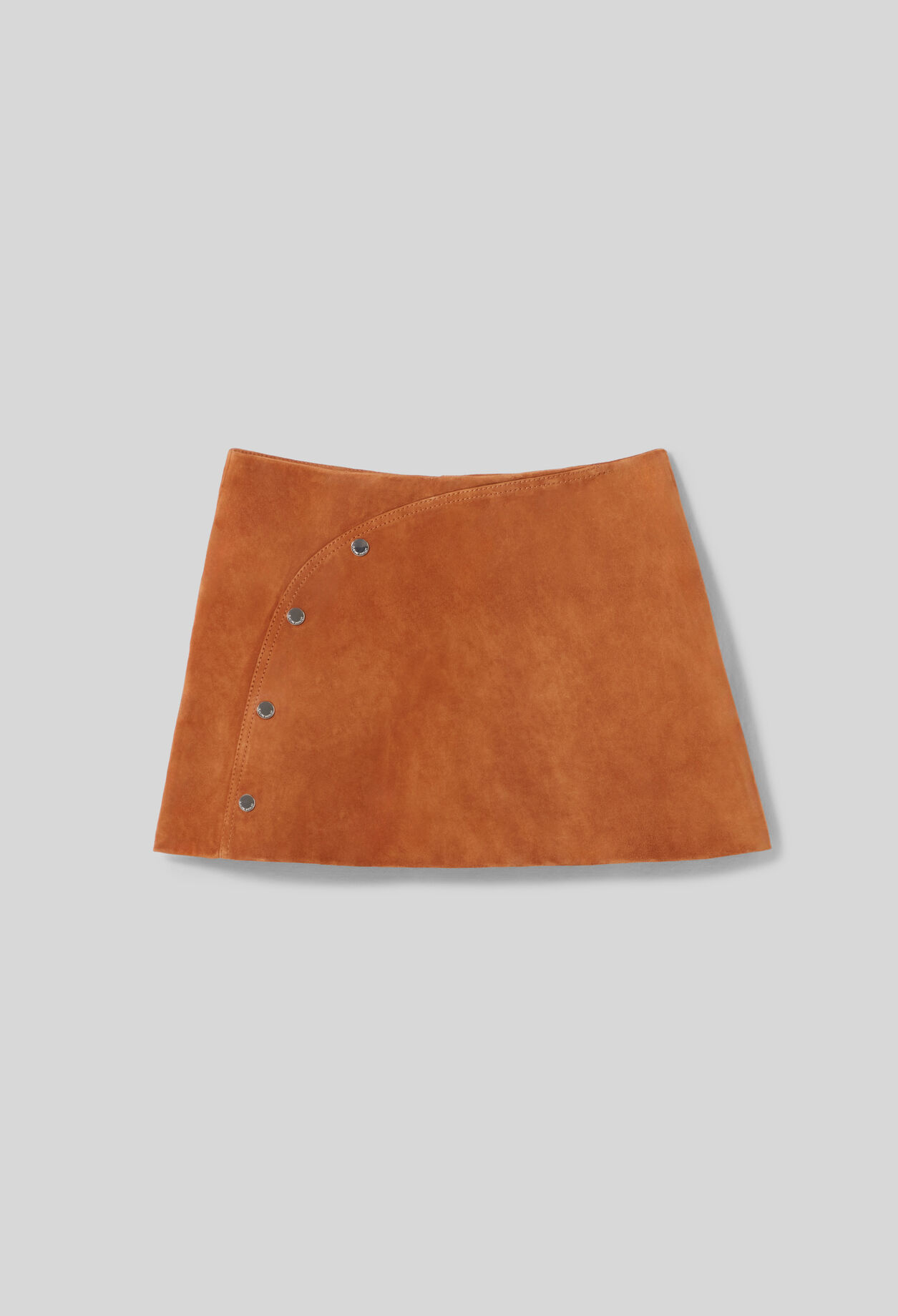 Suede mini skirt