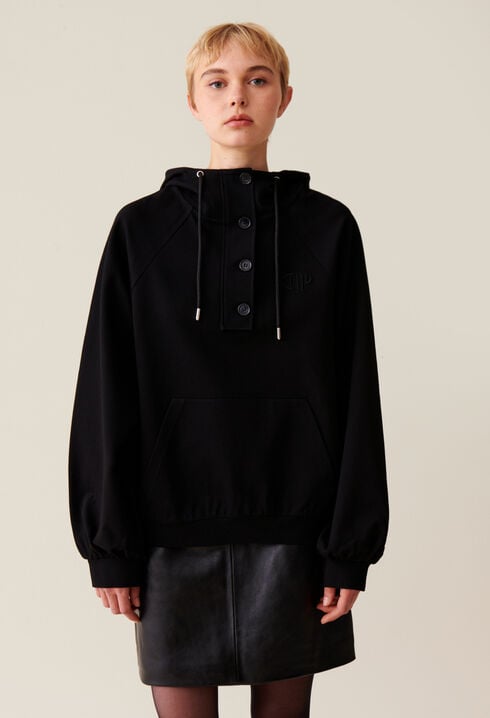 Black oversized hoodie