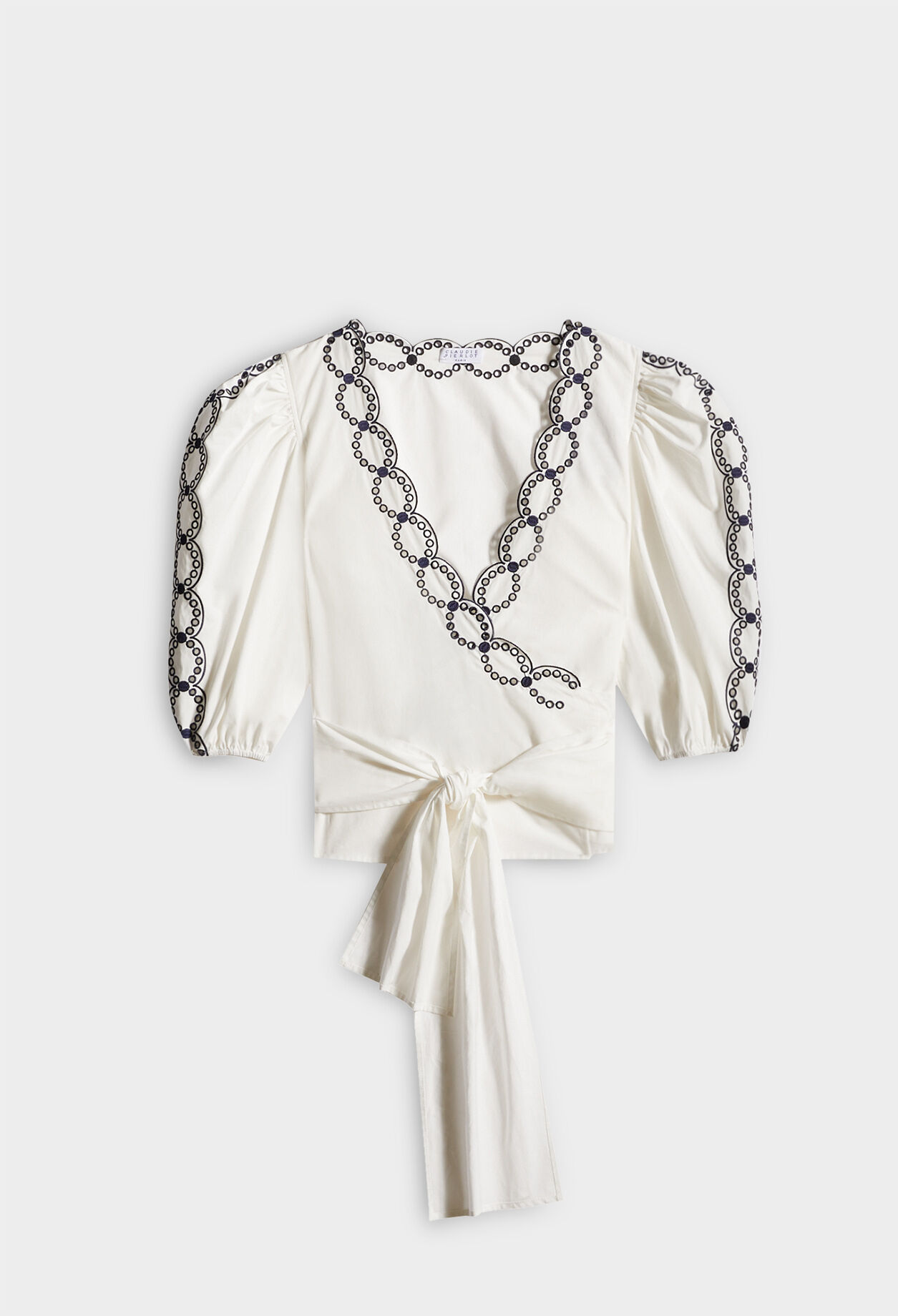 Organic cotton wrapover blouse Organic cotton wrapover blouse