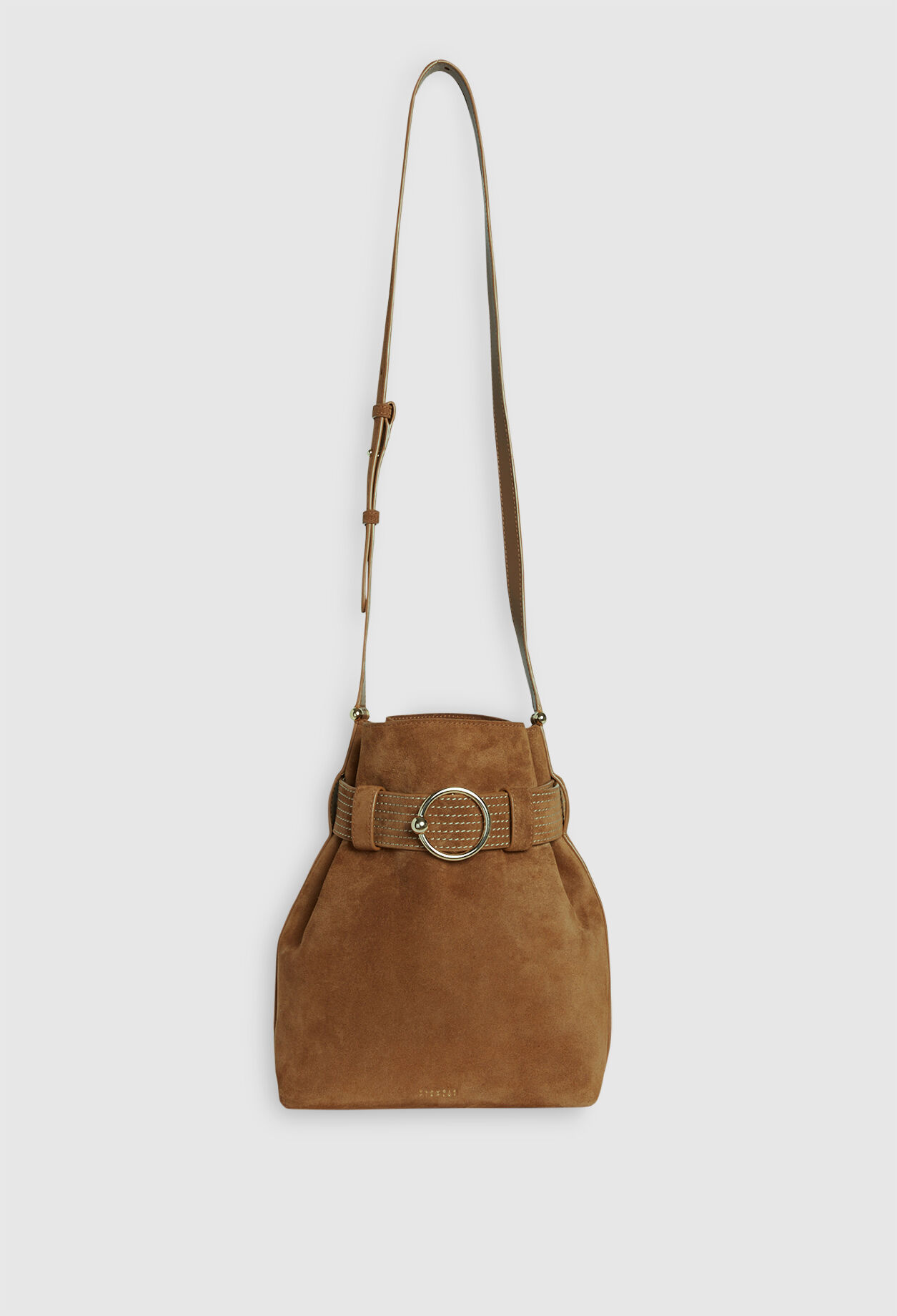 Leather bucket bag
